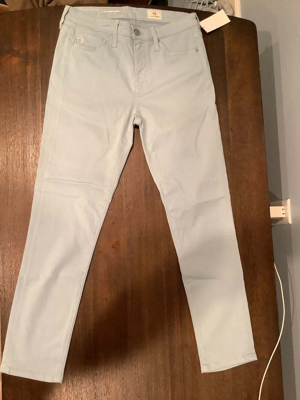 AG Adriano Goldschmied The Prima Crop Size 26 Light Blue Cigarette Jeans